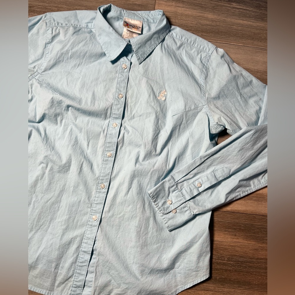 Walt Disney World‎ button Down Embroidered Mickey Shirt- large